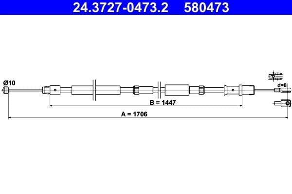 ATE 24 3727 0473 2 El Fren Teli 9064202985 uygun fiyat hızlı kargo