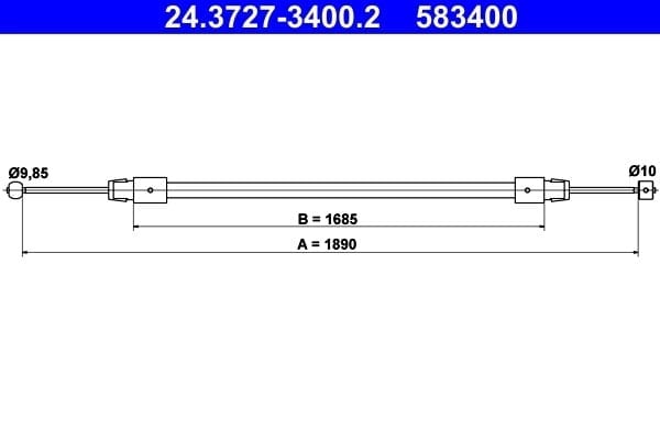 ATE 24 3727 3400 2 El Fren Teli 7L0721556 uygun fiyat hızlı kargo