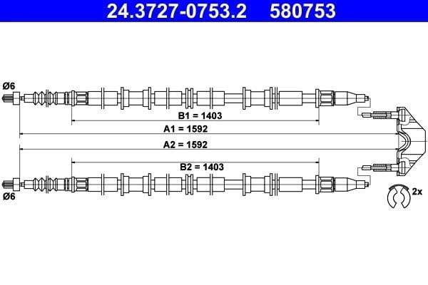ATE 24 3727 0753 2 El Fren Teli 24465148 uygun fiyat hızlı kargo