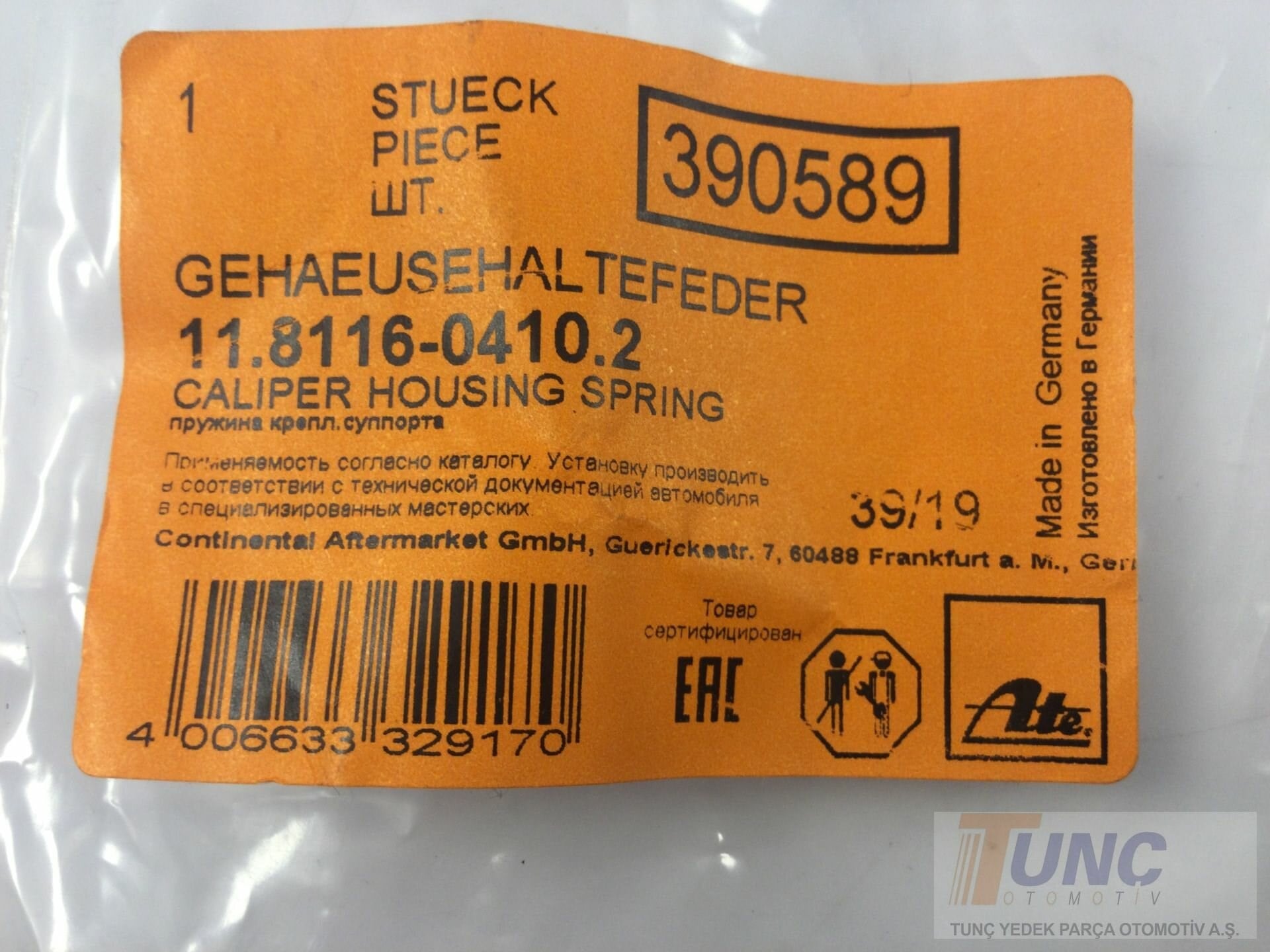 ATE 11 8116 0410 2 Fren Balata Yayı 1K0615269A uygun fiyat hızlı kargo