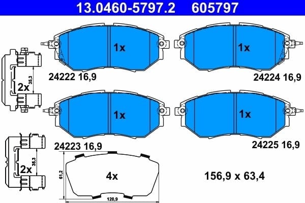 ATE 13 0460 5797 2 Fren Balatası 26296AG000 uygun fiyat hızlı kargo