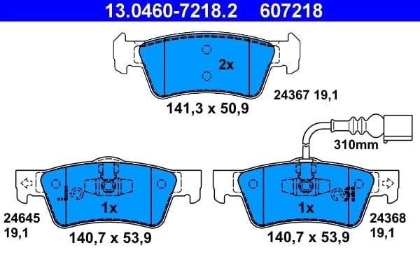 ATE 13 0460 7218 2 Fren Balatası 7H8698451 uygun fiyat hızlı kargo