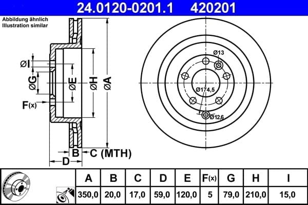 ATE 24 0120 0201 1 Fren Diski SDB000644 uygun fiyat hızlı kargo