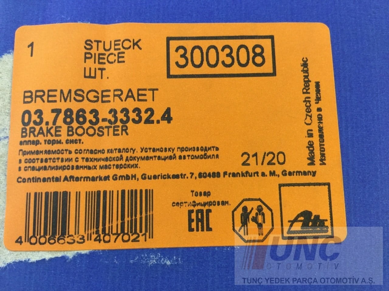 ATE 03 7863 3332 4 Westinghouse 1K1614106AB uygun fiyat hızlı kargo