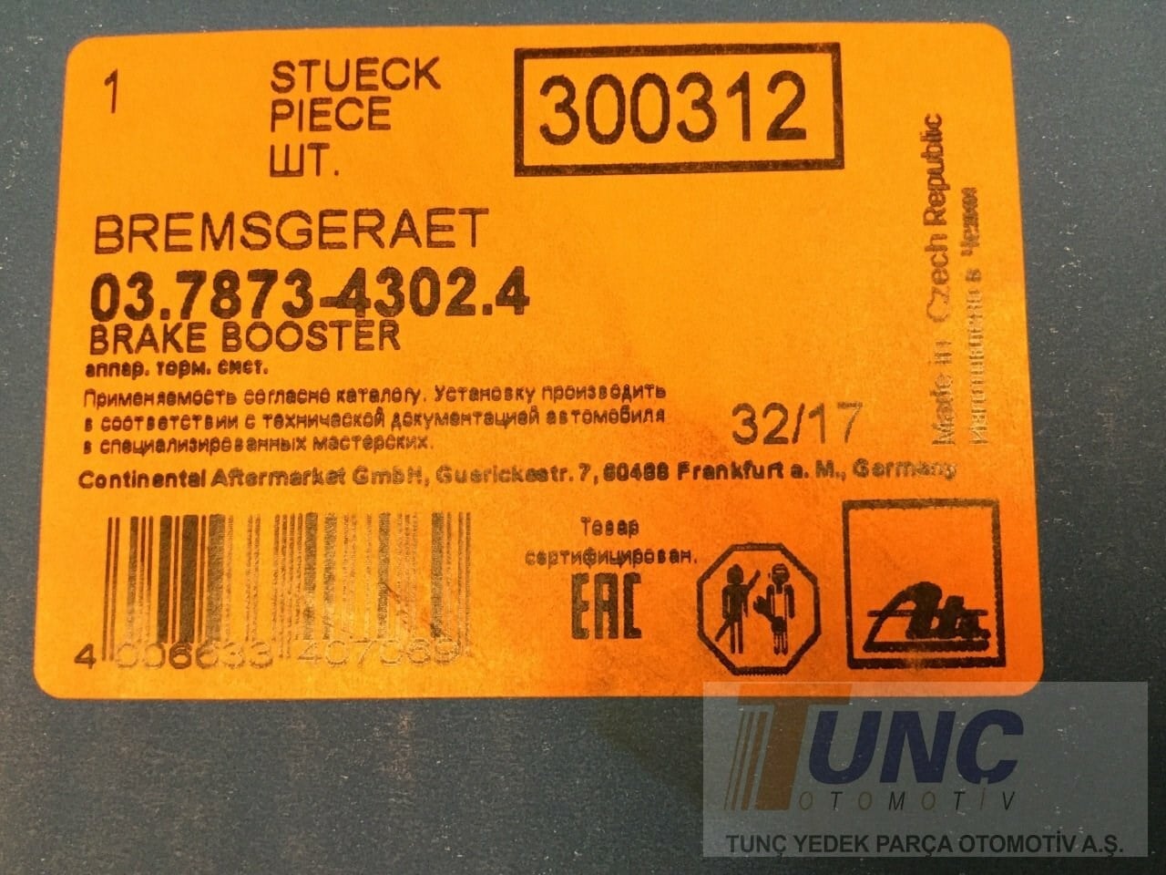 ATE 03 7873 4302 4 Westinghouse 1T1614106D uygun fiyat hızlı kargo