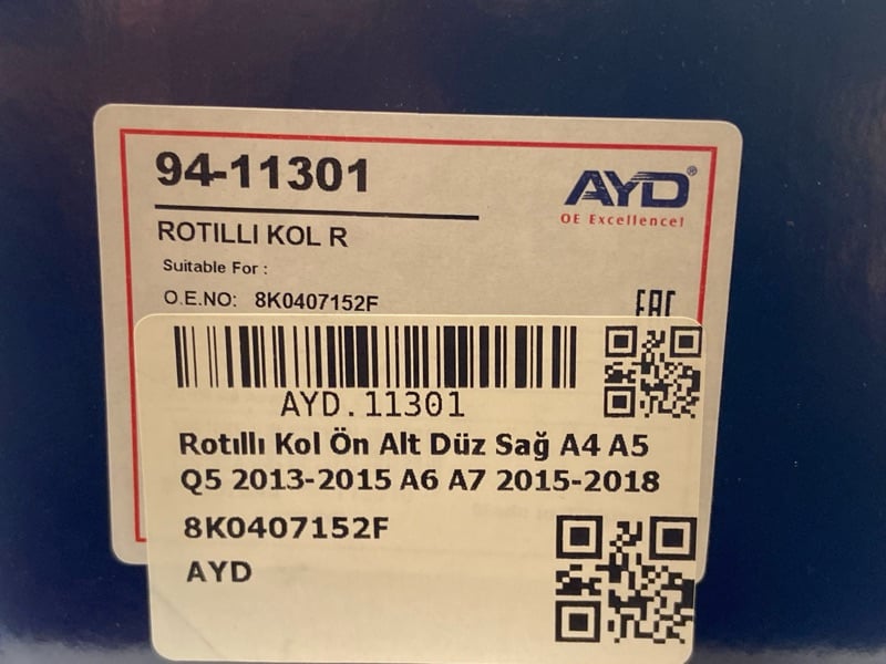 AYD 94 11301 Salıncak 8K0407152F uygun fiyat hızlı kargo