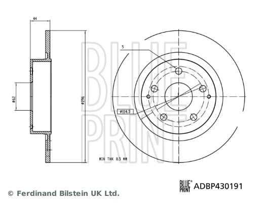 BLUE PRINT ADBP430191 Fren Diski 42431 0D210 uygun fiyat hızlı kargo