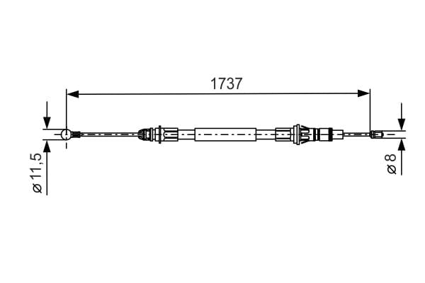 BOSCH 1 987 477 261 El Fren Teli 3640000QAB uygun fiyat hızlı kargo
