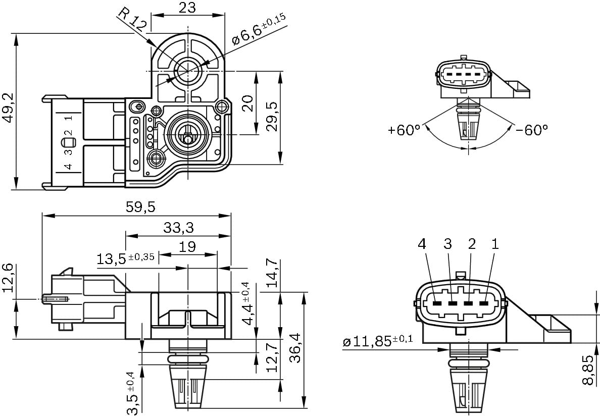 BOSCH 0 281 006 076 Emme Basınç Sensörü 0000504245257 uygun fiyat hızlı kargo
