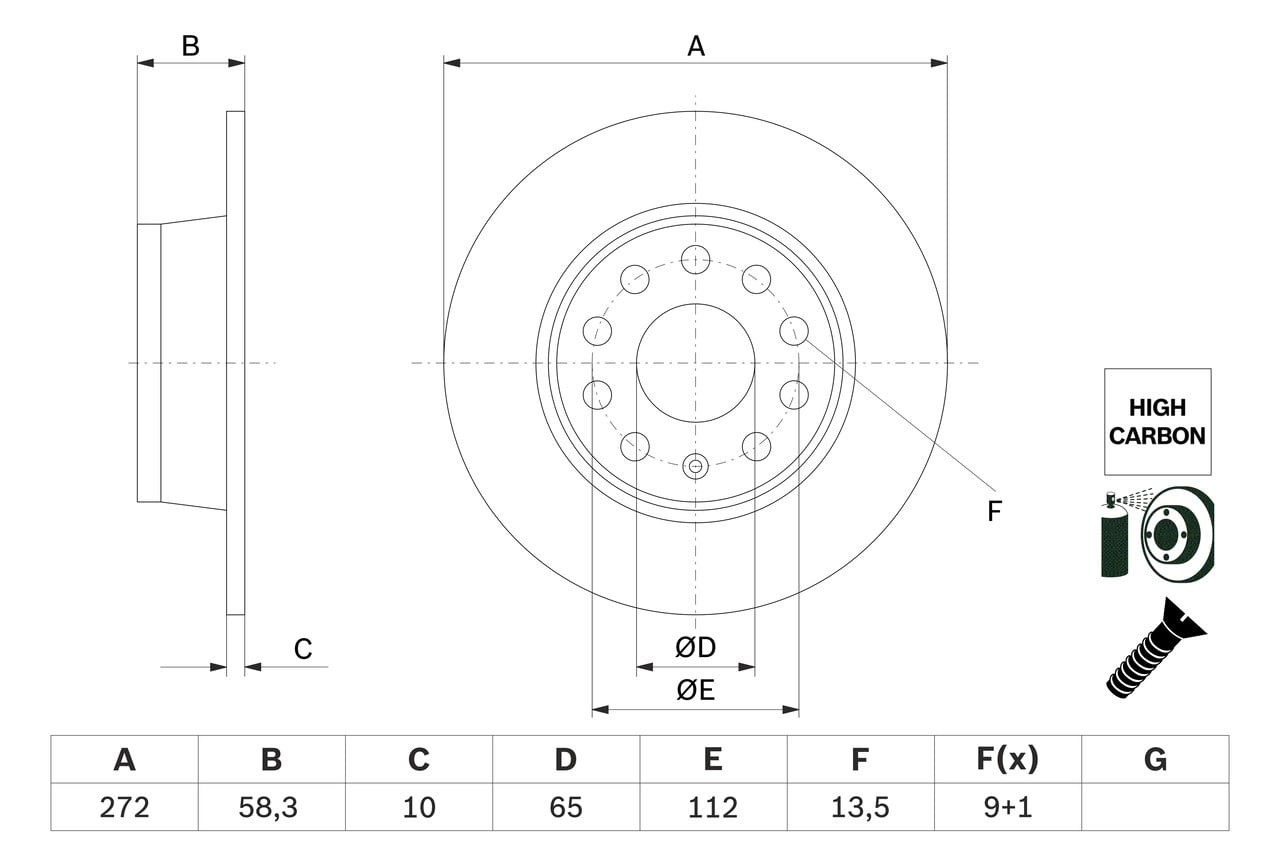BOSCH 0 986 479 F23 Fren Diski 5Q0615601B uygun fiyat hızlı kargo