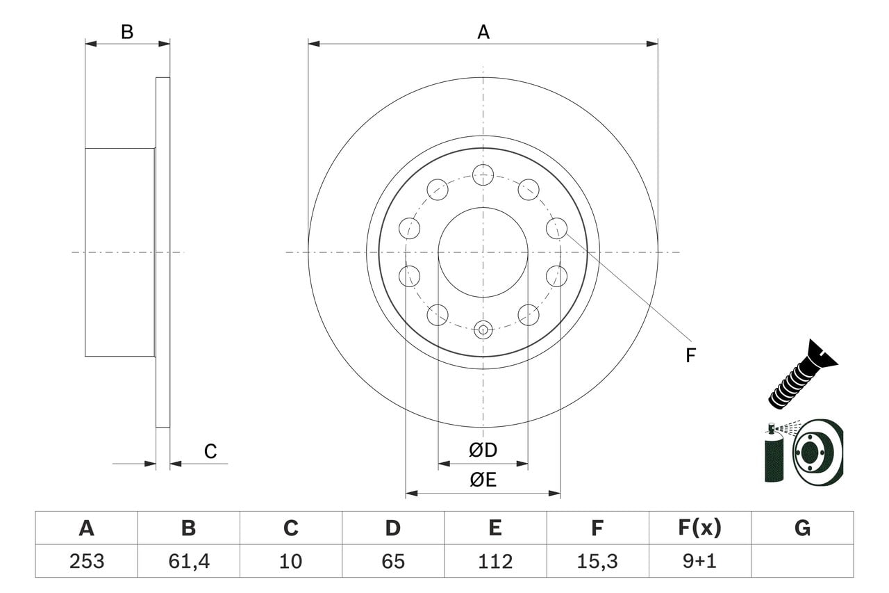 BOSCH 0 986 479 E00 Fren Diski 5Q0615601C uygun fiyat hızlı kargo