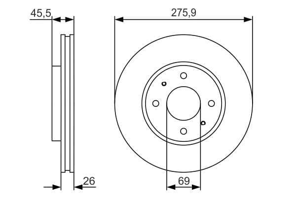 BOSCH 0 986 479 R94 Fren Diski MR510741 uygun fiyat hızlı kargo