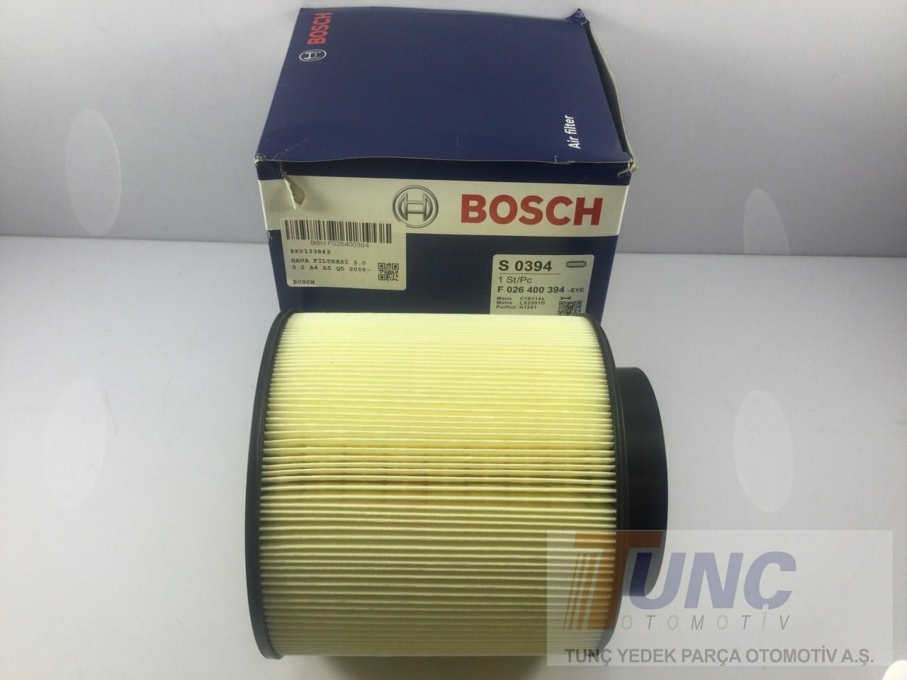 BOSCH F 026 400 394 Hava Filtresi 8K0133843 uygun fiyat hızlı kargo