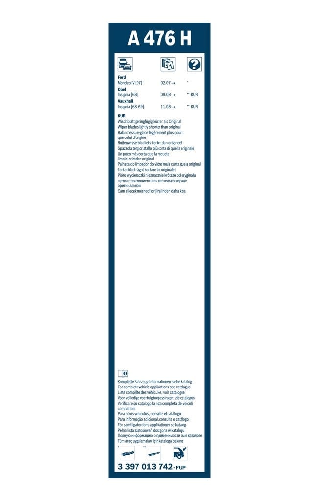 BOSCH 3 397 013 742 Silecek 13227422 uygun fiyat hızlı kargo