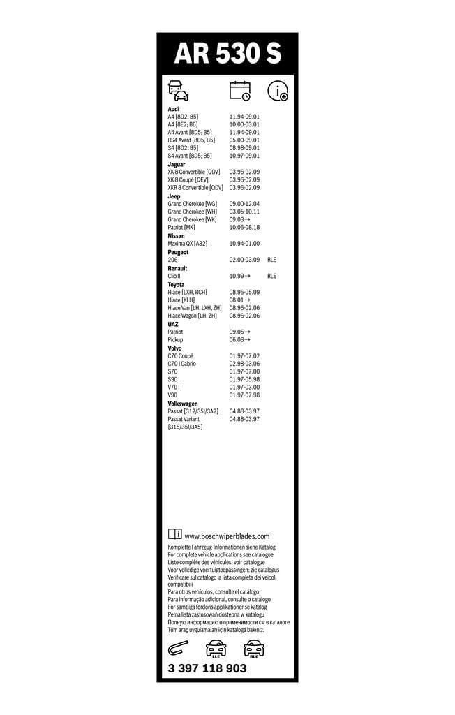 BOSCH 3 397 118 903 Silecek 3B0998002B uygun fiyat hızlı kargo