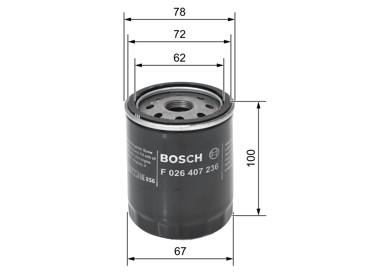 BOSCH F 026 407 236 Yağ Filtresi 4803201 uygun fiyat hızlı kargo