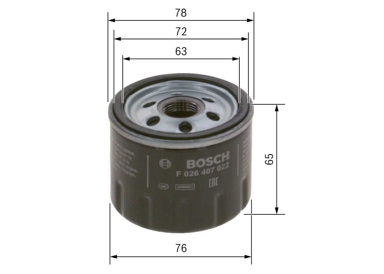 BOSCH F026407022 Yağ Filtresi 1520800QAF uygun fiyat hızlı kargo