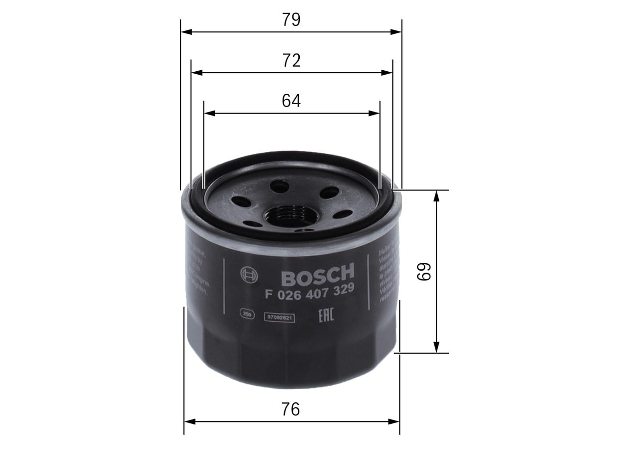 BOSCH F 026 407 329 Yağ Filtresi 1731840025 uygun fiyat hızlı kargo
