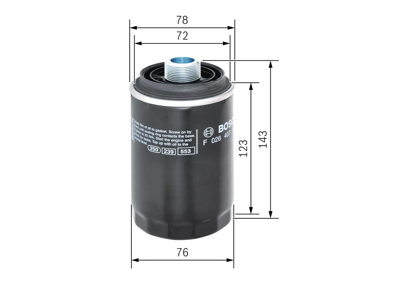 BOSCH F 026 407 179 Yağ Filtresi 06J115403L uygun fiyat hızlı kargo