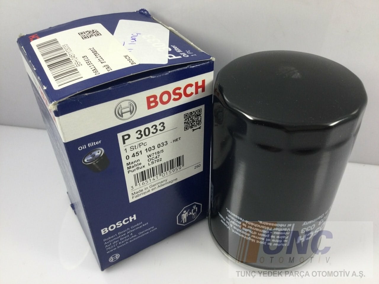 BOSCH 0451103033 Yağ Filtresi 06A115561B uygun fiyat hızlı kargo