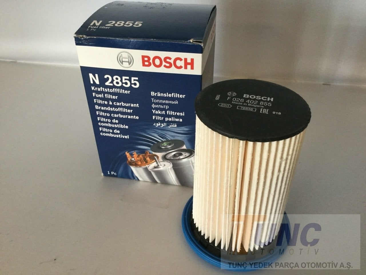 BOSCH F 026 402 855 Yakıt Filtresi 7P6127177A uygun fiyat hızlı kargo