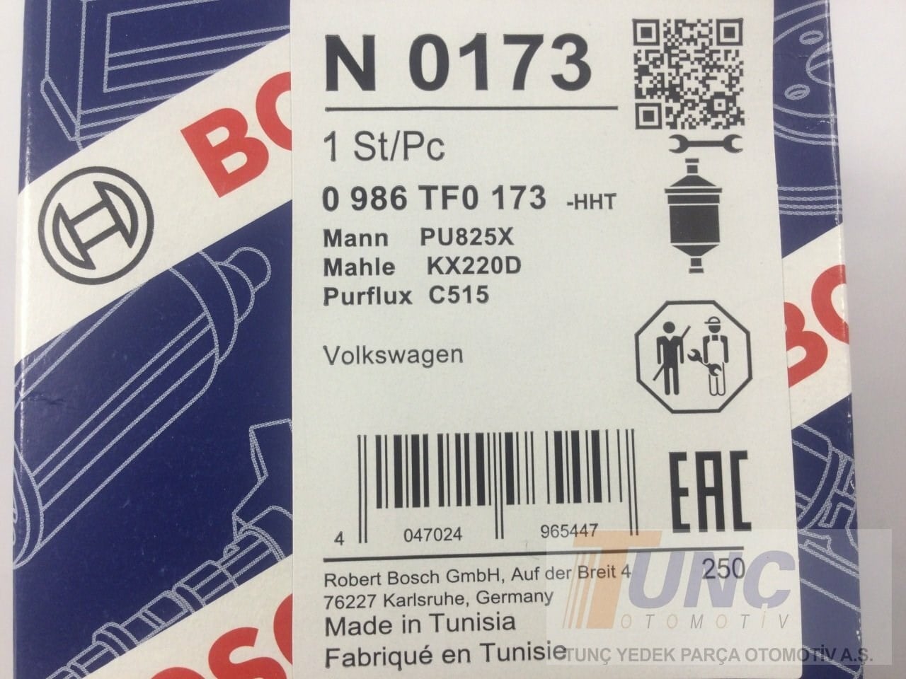 BOSCH 0986TF0173 Yakıt Filtresi 3C0127434 uygun fiyat hızlı kargo