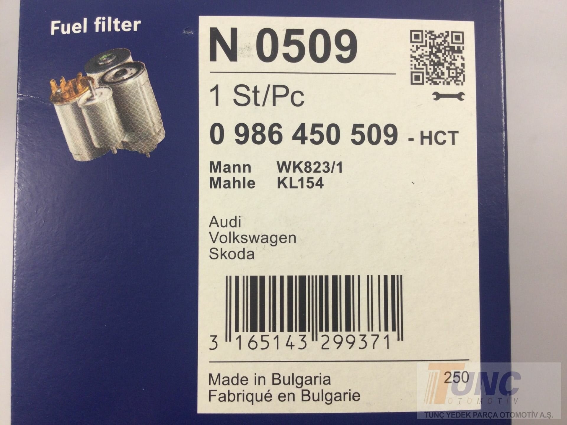 BOSCH 0 986 450 509 Yakıt Filtresi 057127435D uygun fiyat hızlı kargo