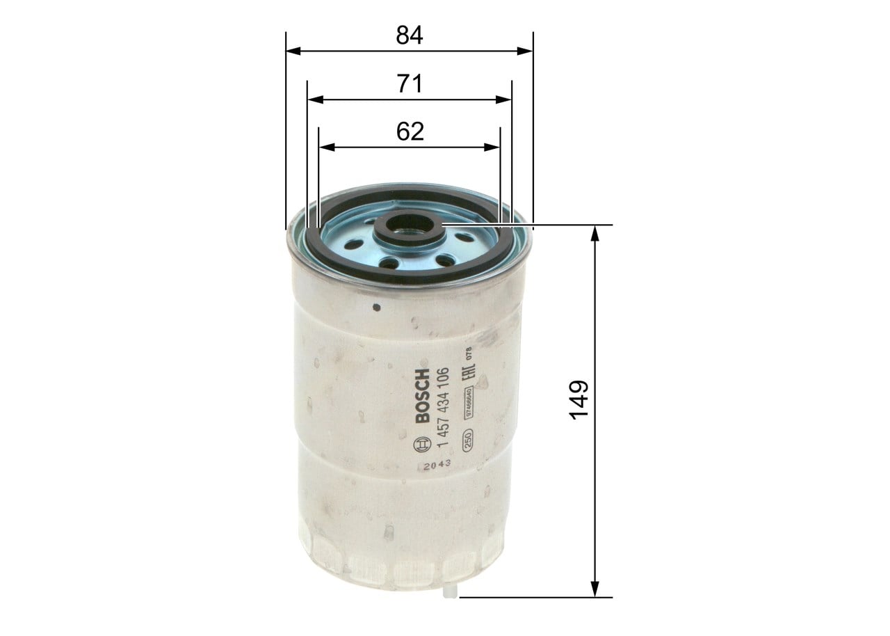 BOSCH 1 457 434 106 Yakıt Filtresi 0004465121 uygun fiyat hızlı kargo