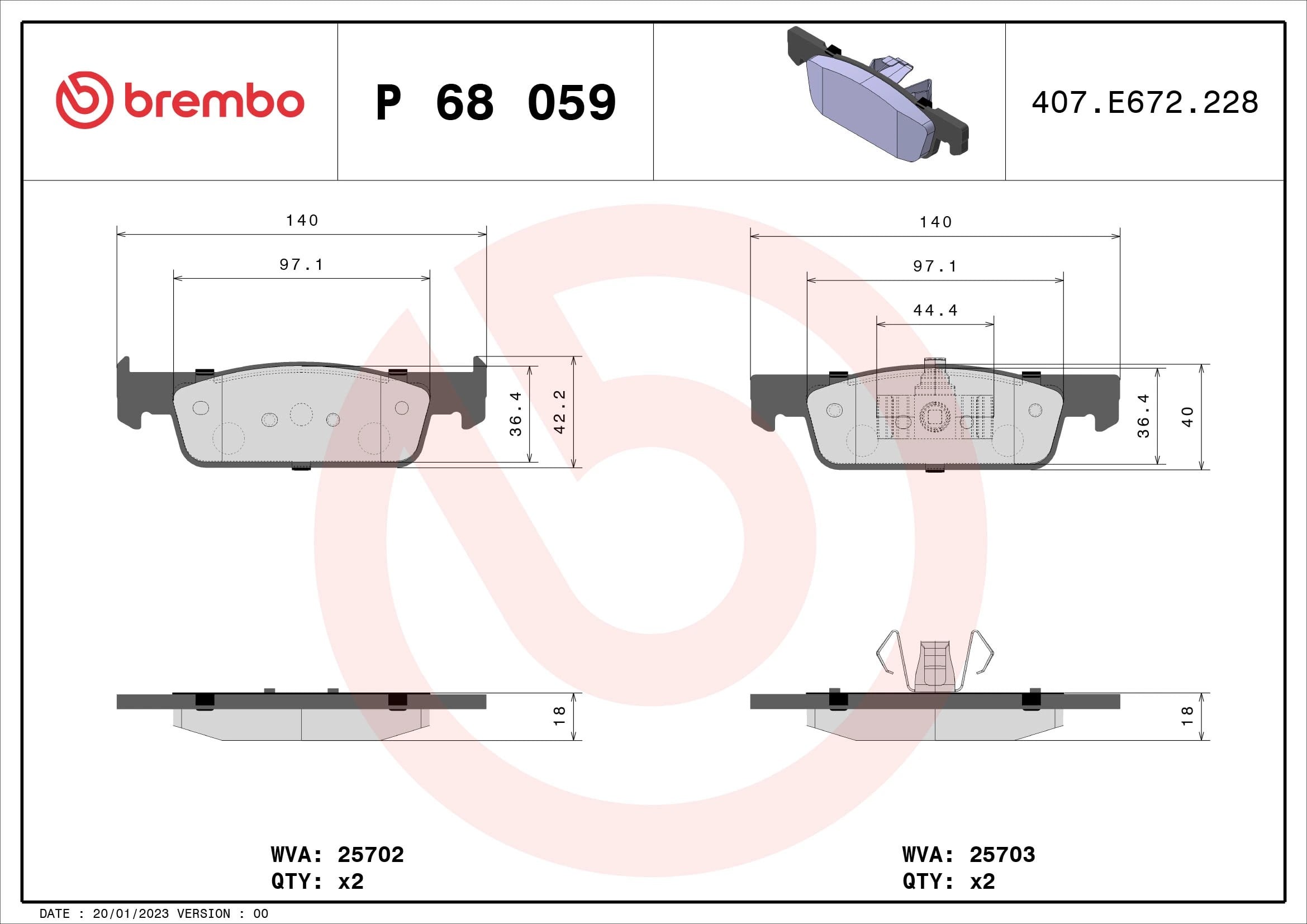 BREMBO P 68 059 Fren Balatası 410602581R uygun fiyat hızlı kargo