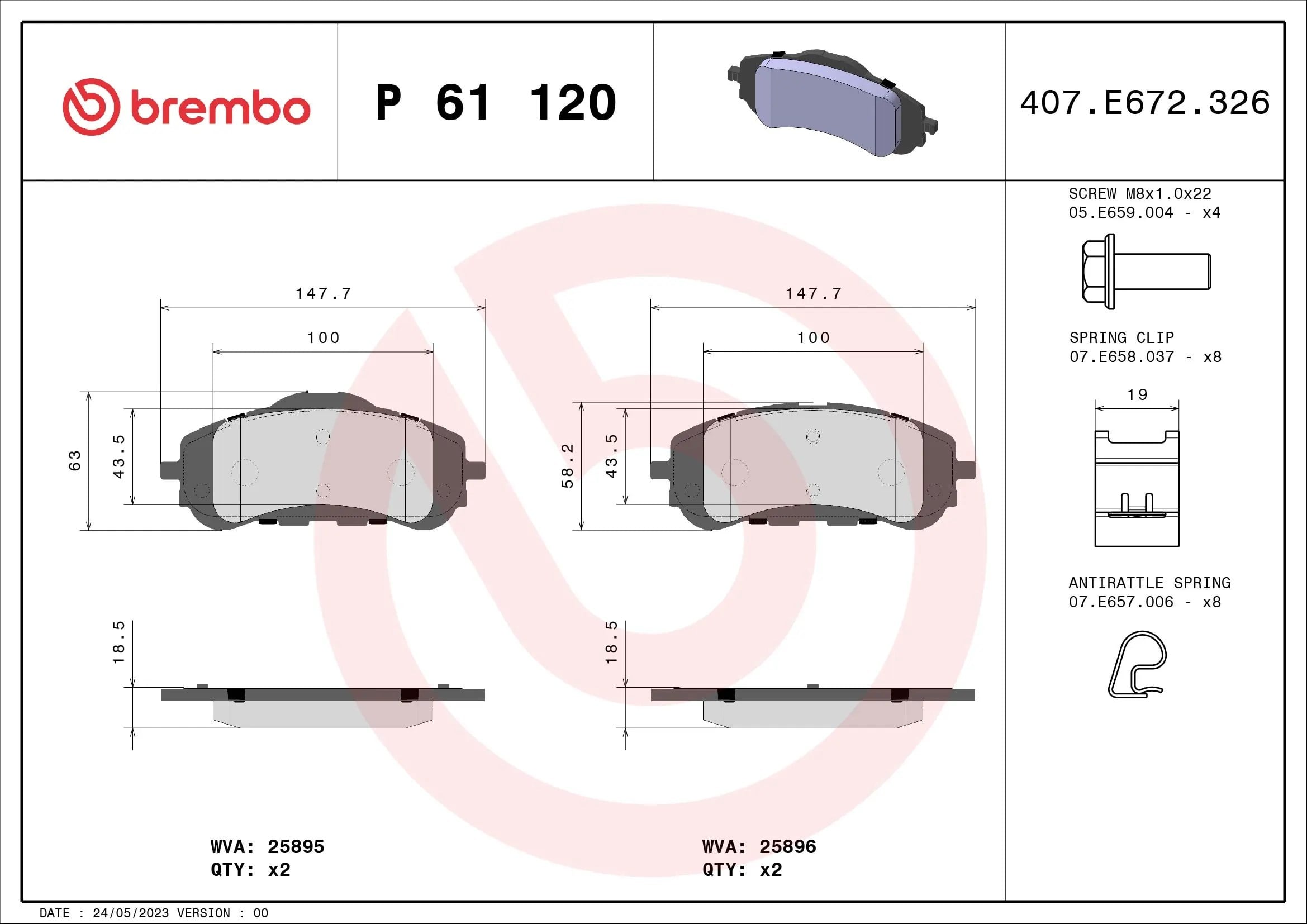 BREMBO P 61 120 Fren Balatası 1610428780 uygun fiyat hızlı kargo