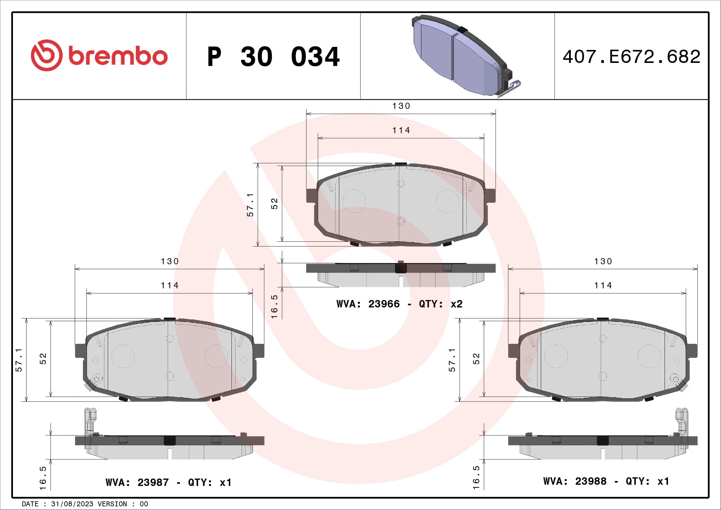 BREMBO P30034 Fren Balatası 04465YZZCQ uygun fiyat hızlı kargo