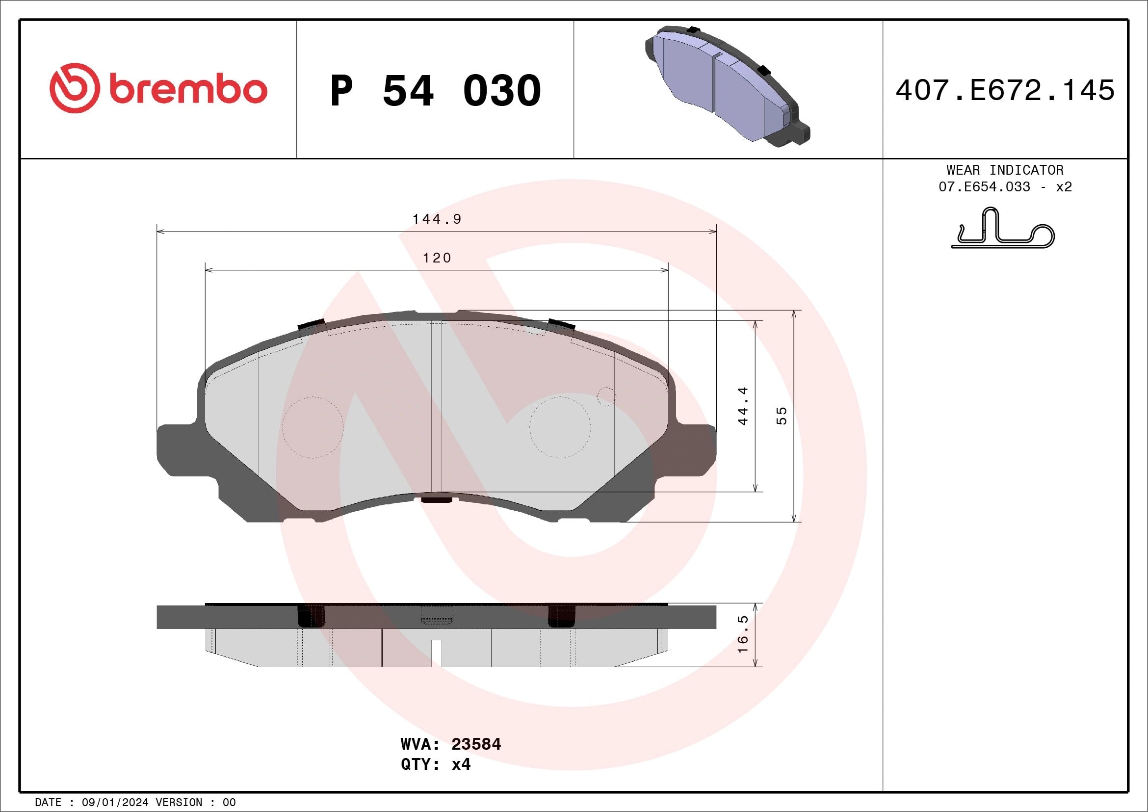 BREMBO P54030 Fren Balatası 00K68020494AC uygun fiyat hızlı kargo