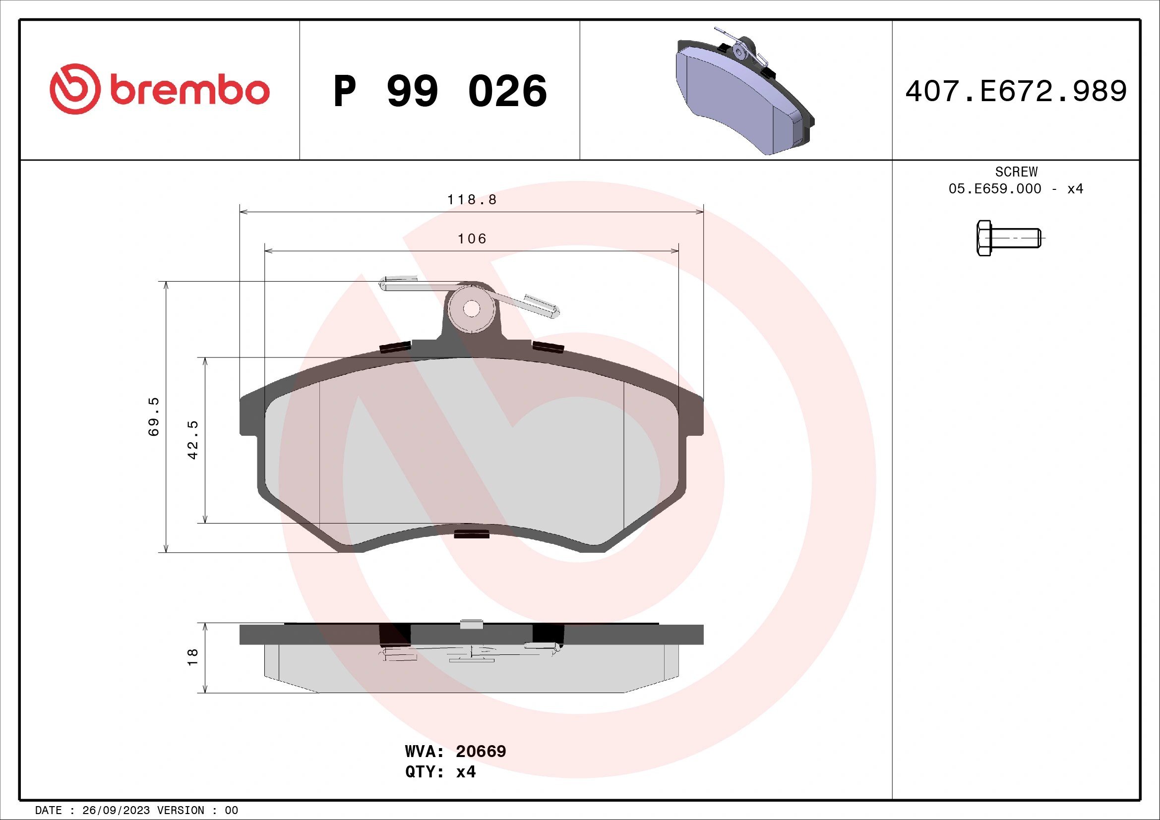 BREMBO P99026 Fren Balatası 720050006 uygun fiyat hızlı kargo