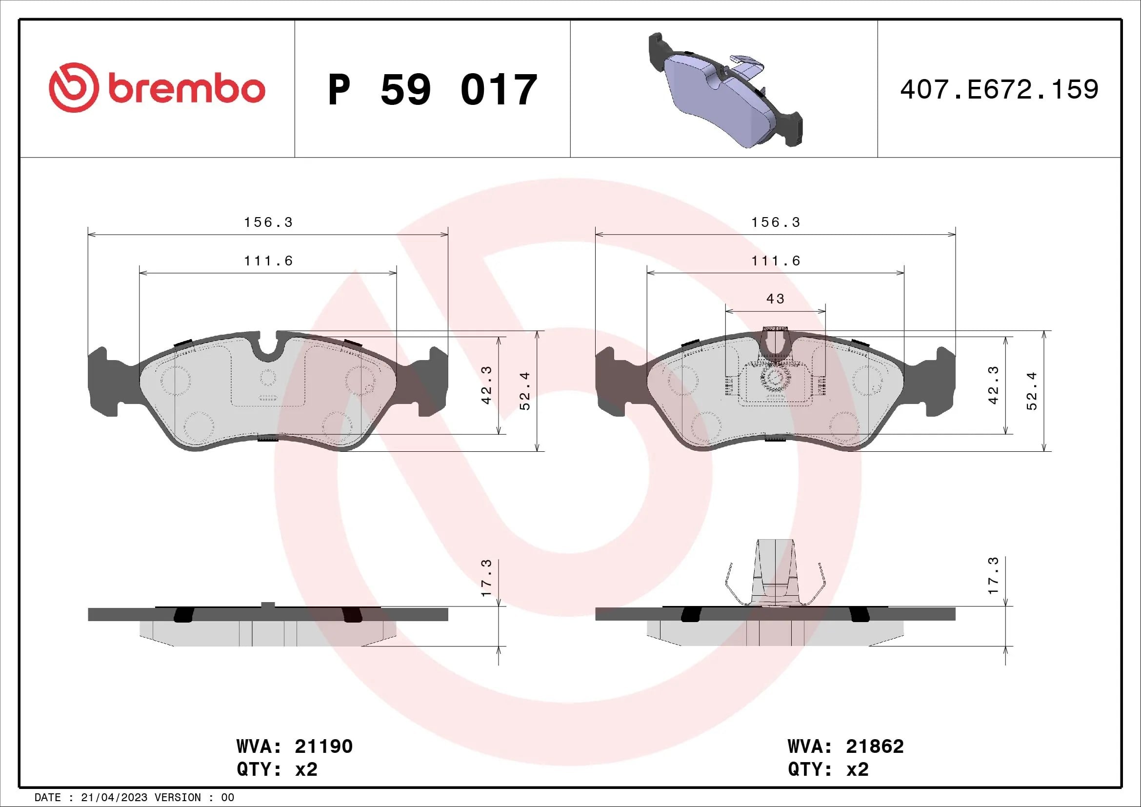 BREMBO P 59 017 Fren Balatası 11046152 uygun fiyat hızlı kargo
