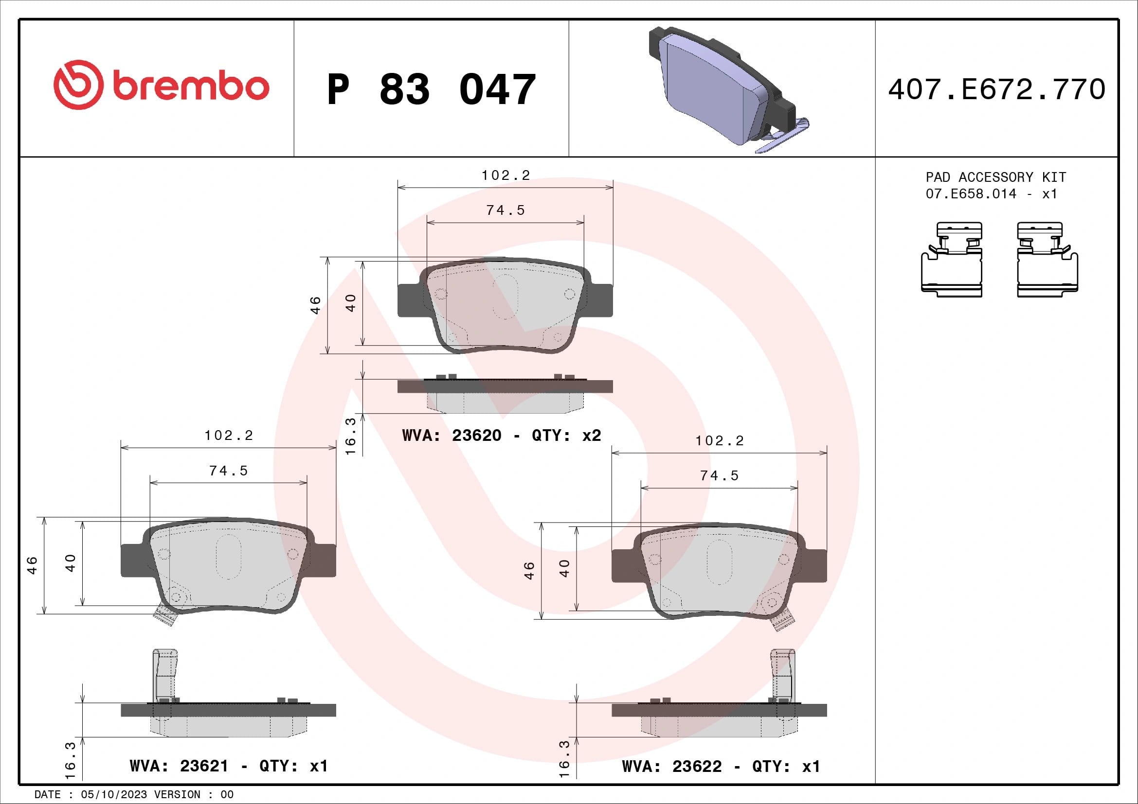 BREMBO P 83 047 Fren Balatası 0446558010 uygun fiyat hızlı kargo