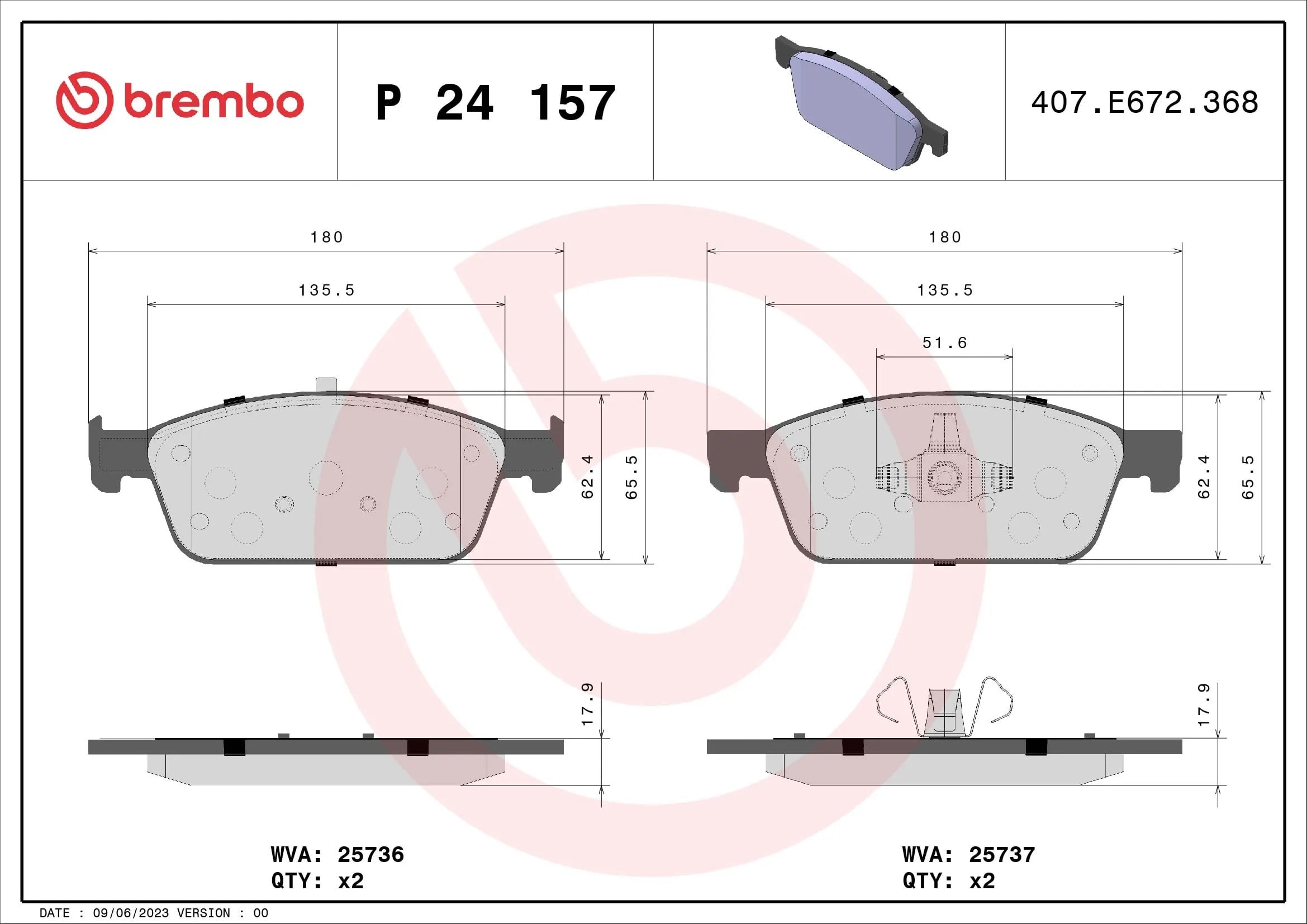 BREMBO P 24 157 Fren Balatası 1775091 uygun fiyat hızlı kargo