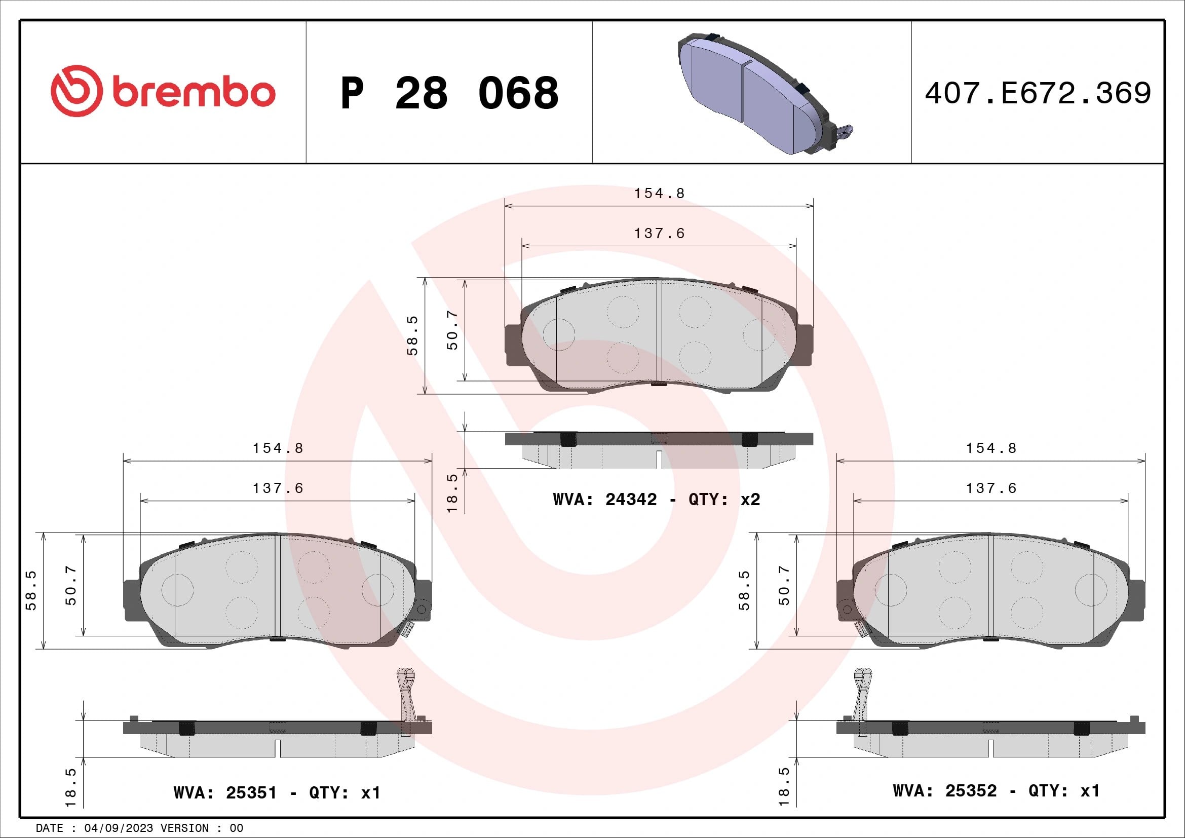 BREMBO P28068 Fren Balatası 1114000519 uygun fiyat hızlı kargo