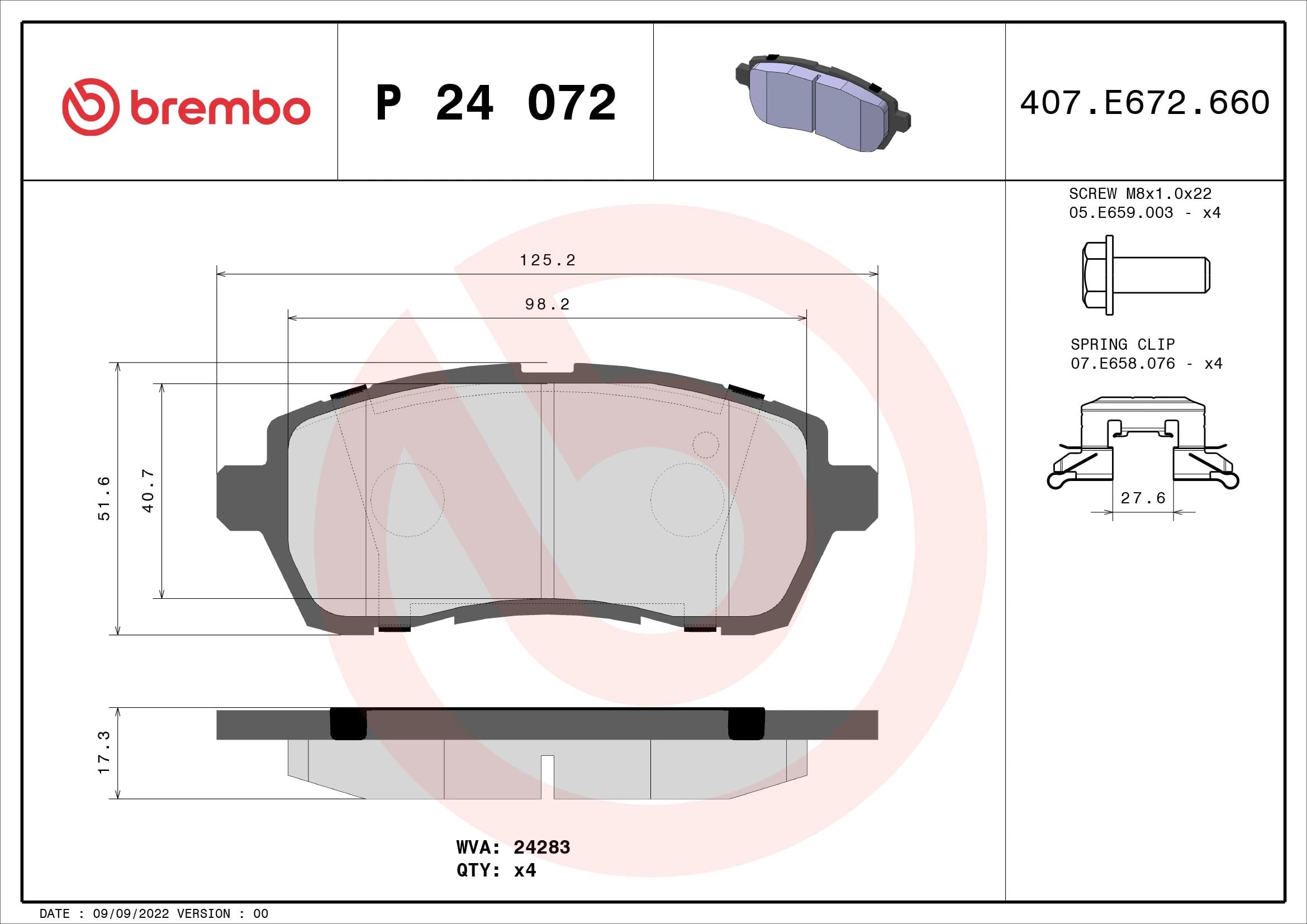 BREMBO P24072 Fren Balatası 04465B1310 uygun fiyat hızlı kargo