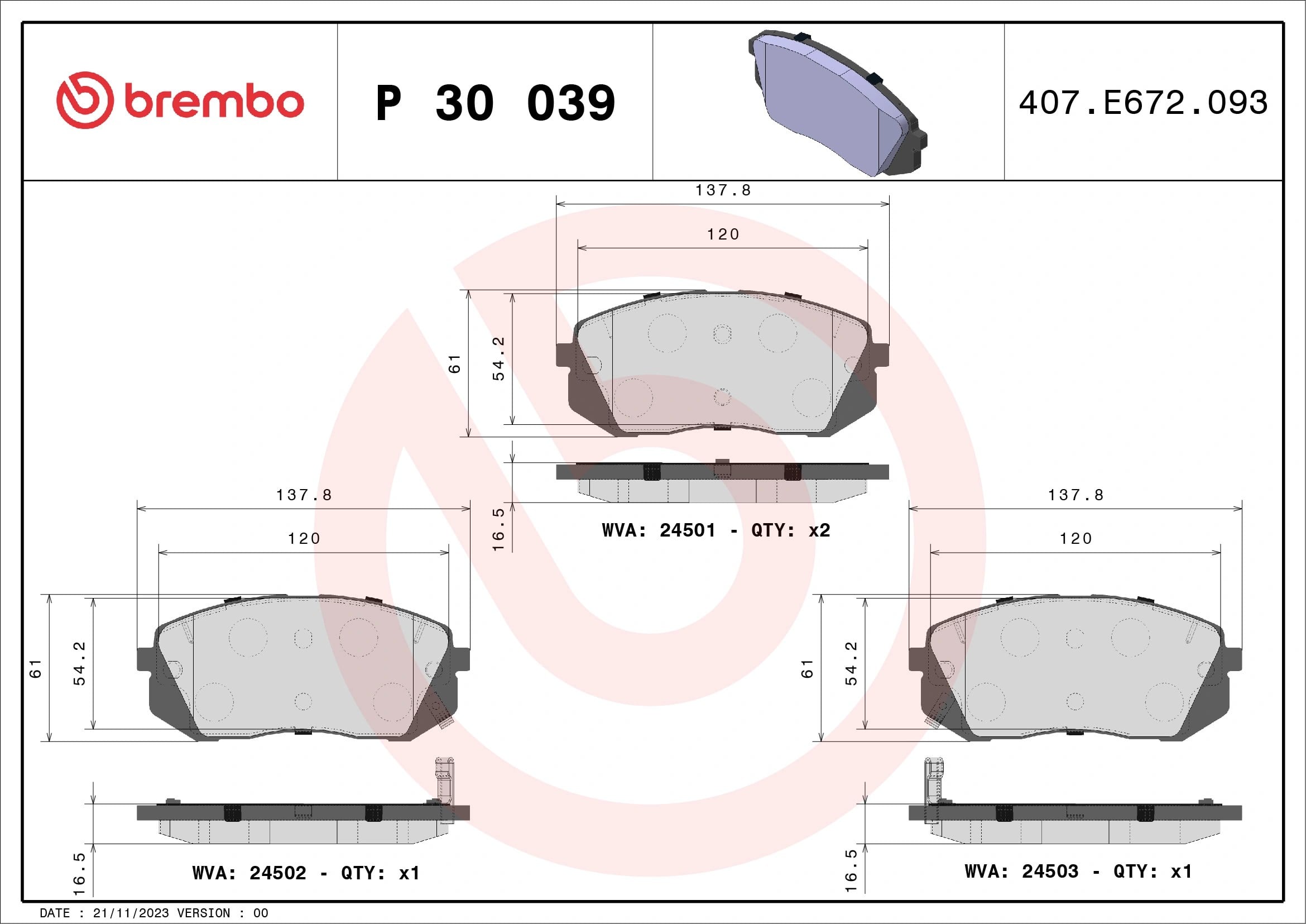 BREMBO P30039 Fren Balatası 3503100U152001 uygun fiyat hızlı kargo