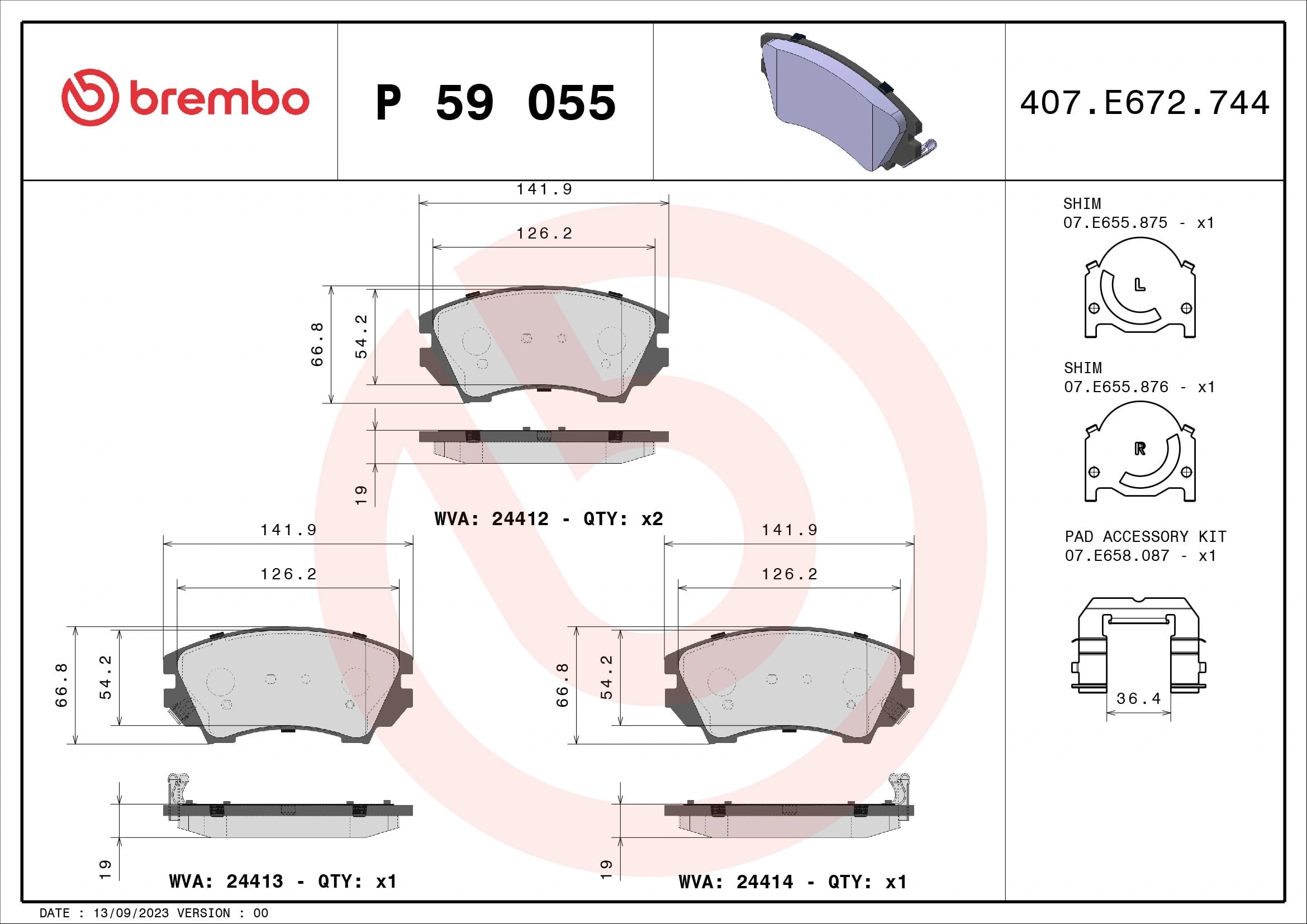 BREMBO P 59 055 Fren Balatası 10424274 uygun fiyat hızlı kargo