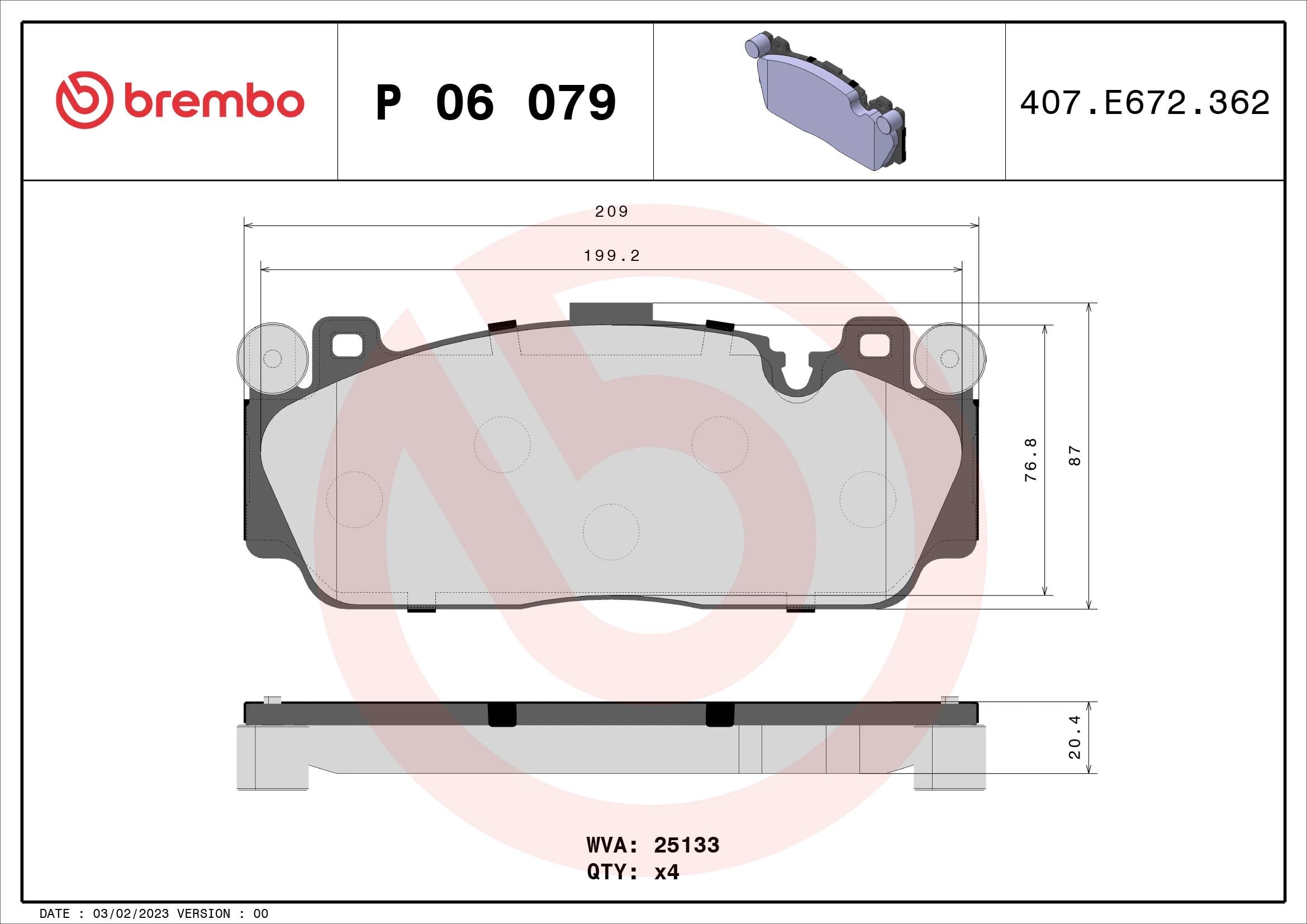 BREMBO P 06 079 Fren Balatası 34112284369 uygun fiyat hızlı kargo