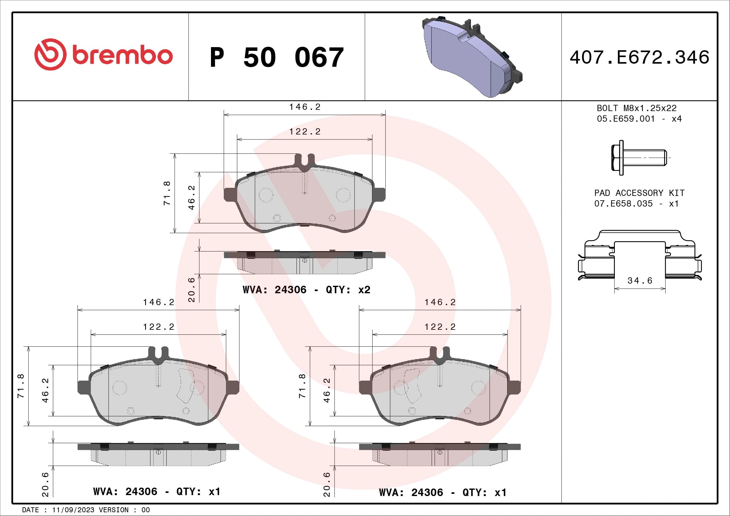 BREMBO P 50 067 Fren Balatası 0004200305 uygun fiyat hızlı kargo