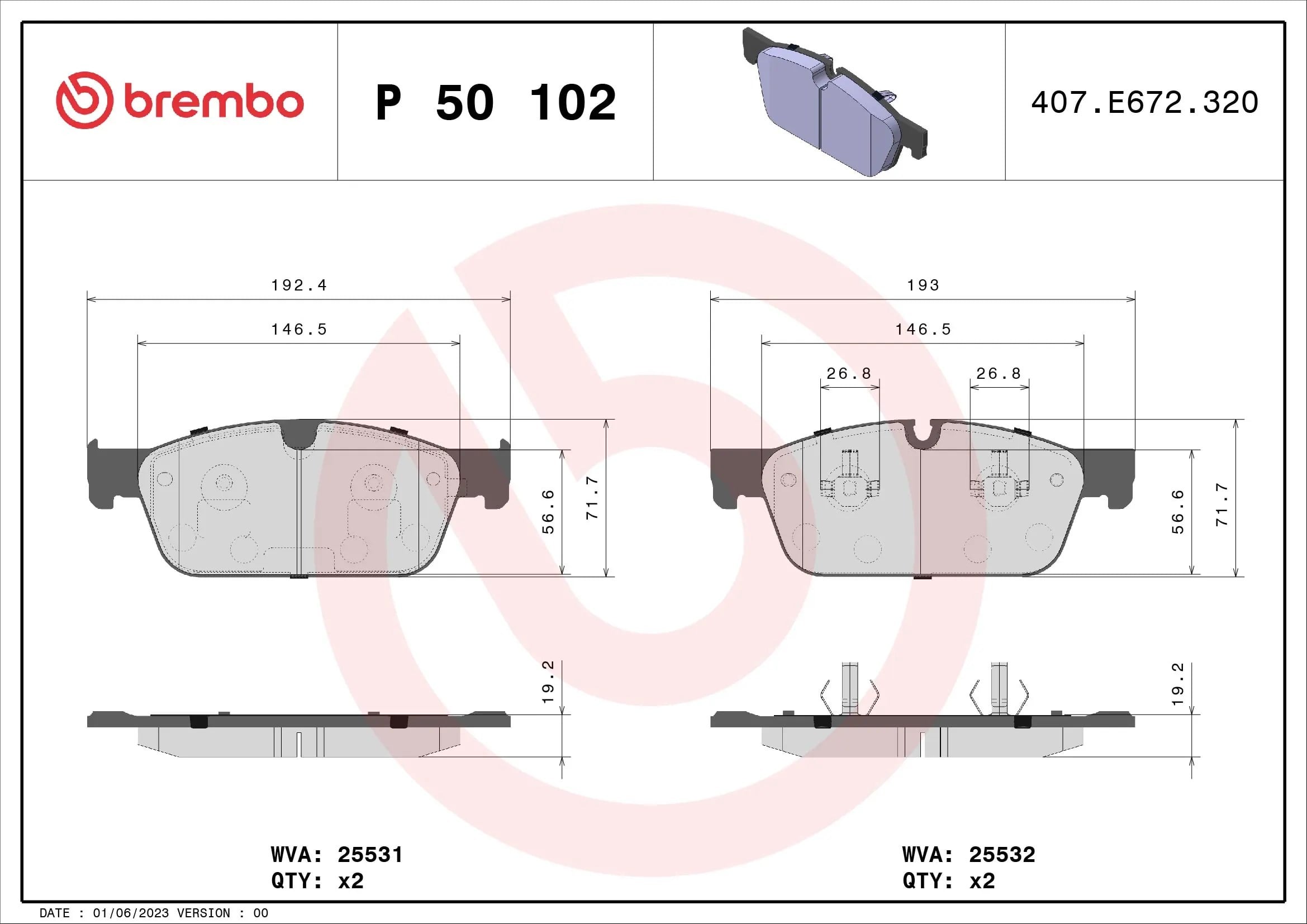 BREMBO P 50 102 Fren Balatası 0004200405 uygun fiyat hızlı kargo