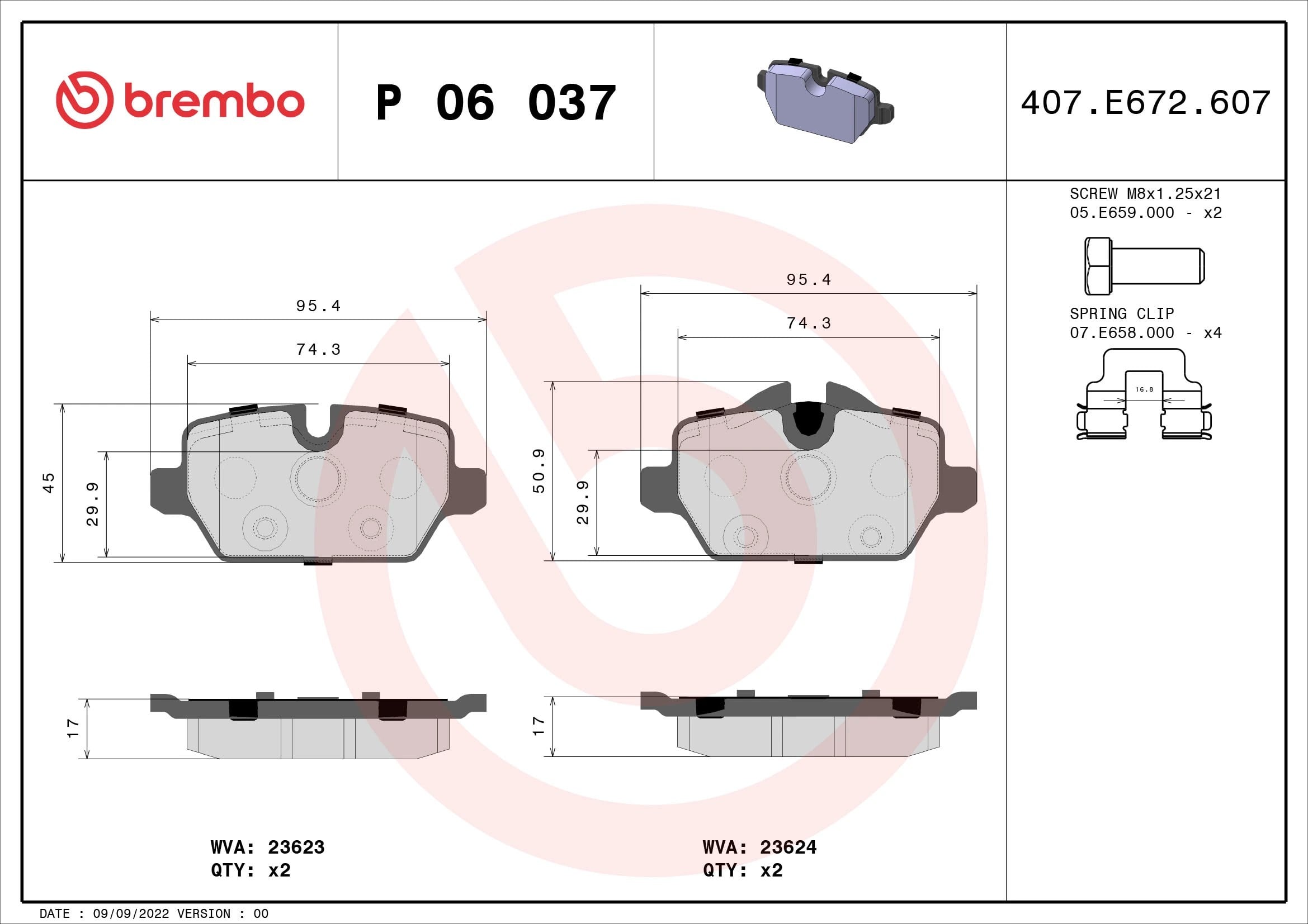 BREMBO P 06 037 Fren Balatası 34121288889 uygun fiyat hızlı kargo