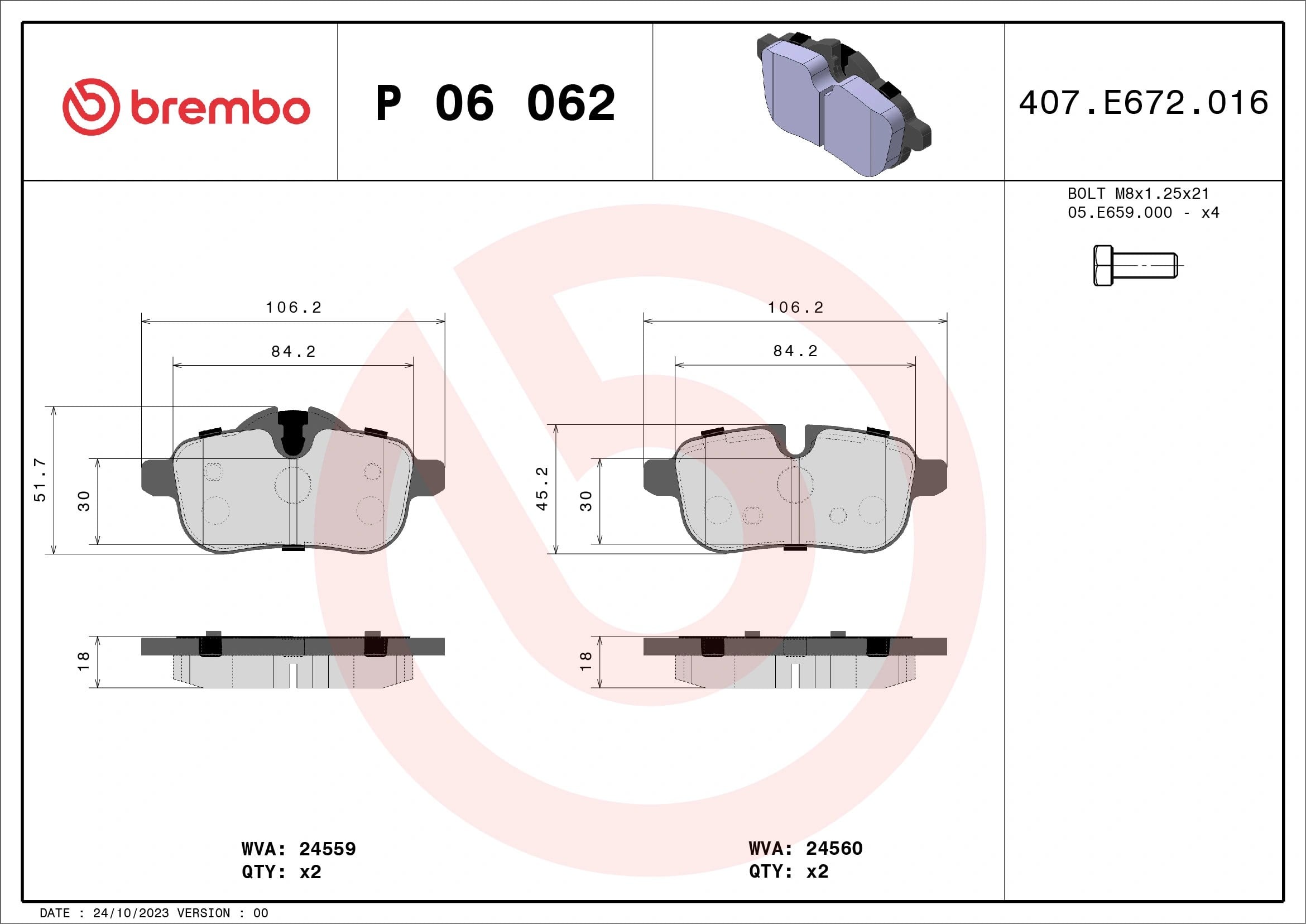 BREMBO P 06 062 Fren Balatası 34216788275 uygun fiyat hızlı kargo