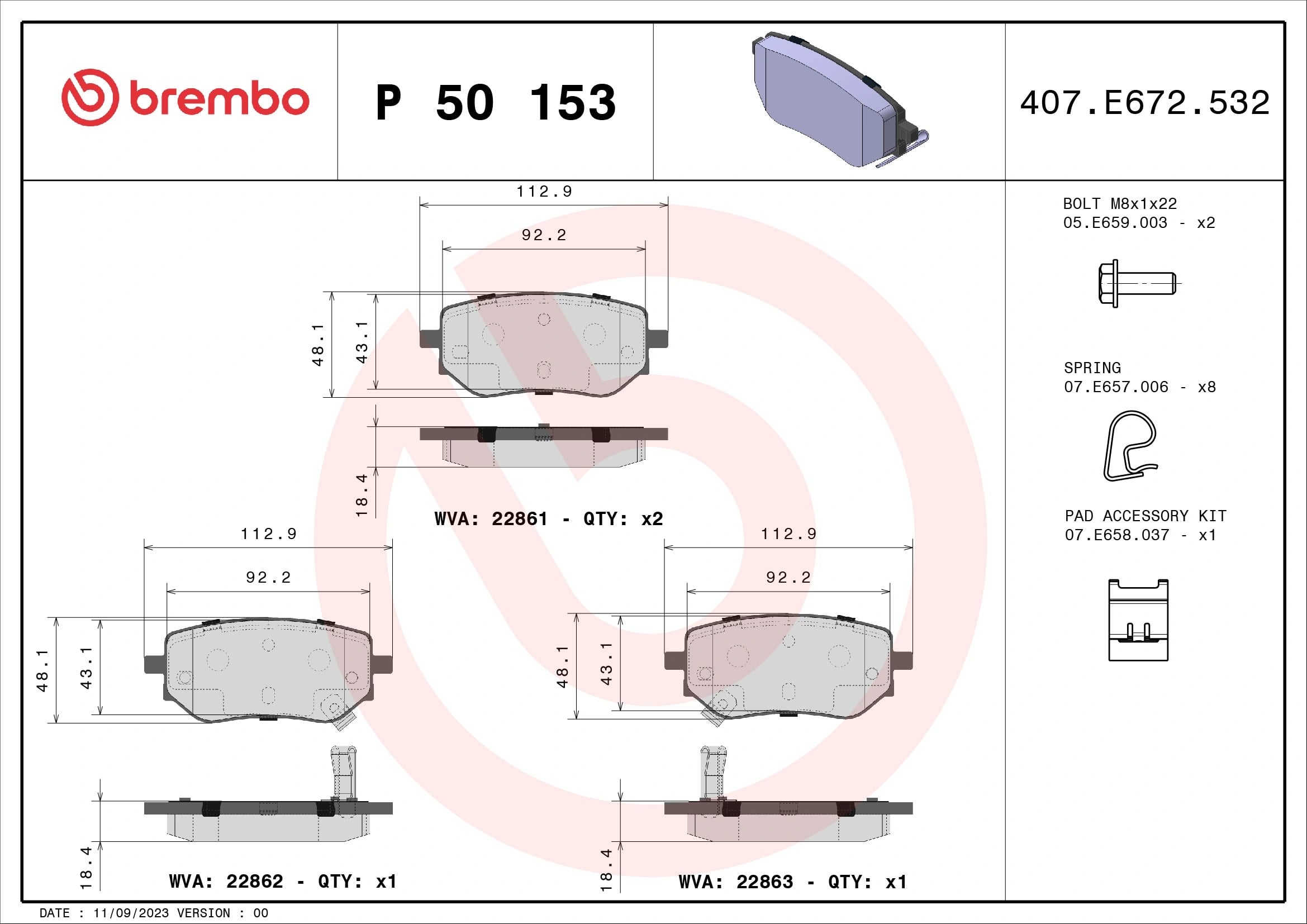 BREMBO P 50 153 Fren Balatası 4704230600 uygun fiyat hızlı kargo