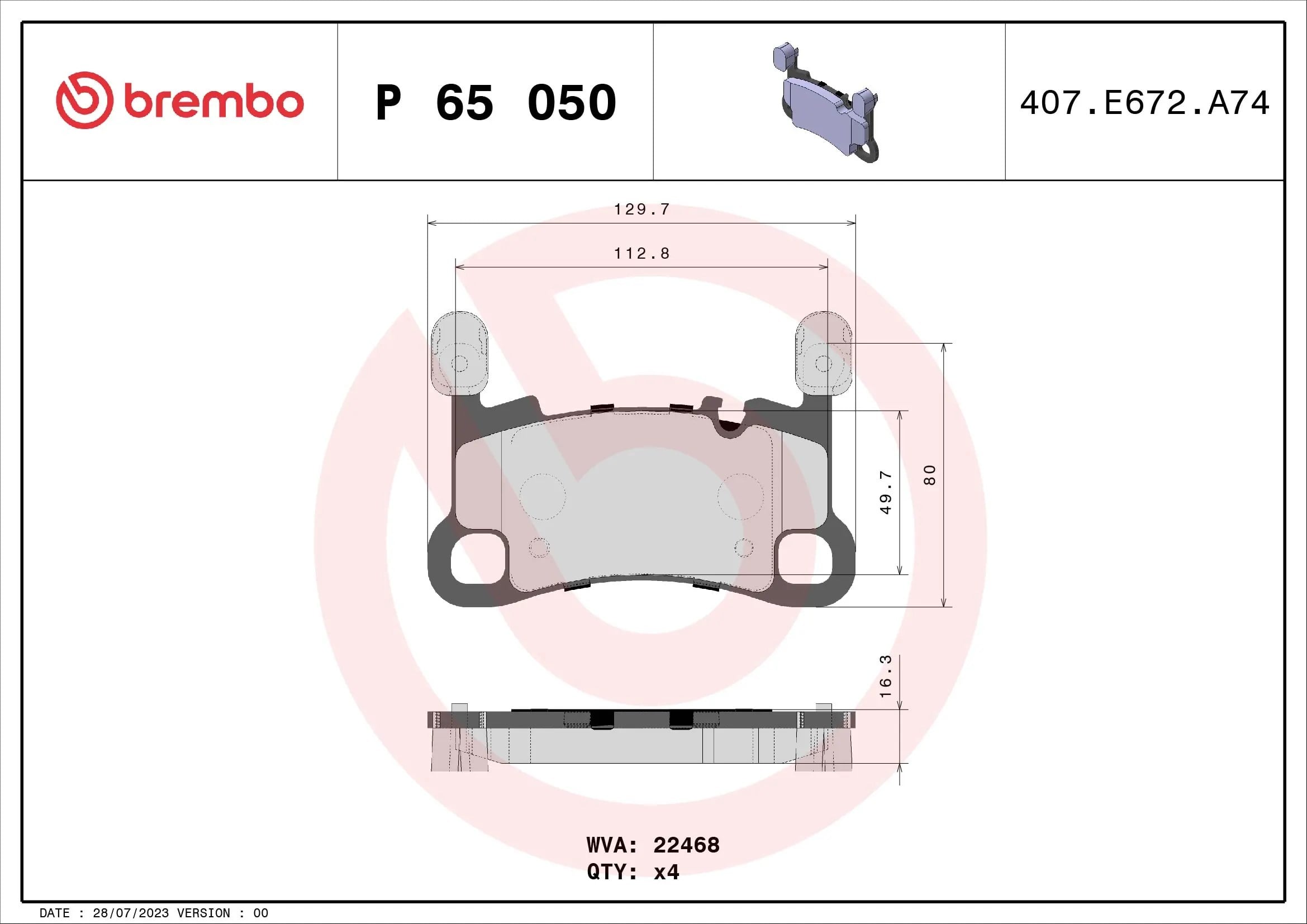 BREMBO P65050 Fren Balatası 9V0698451K uygun fiyat hızlı kargo