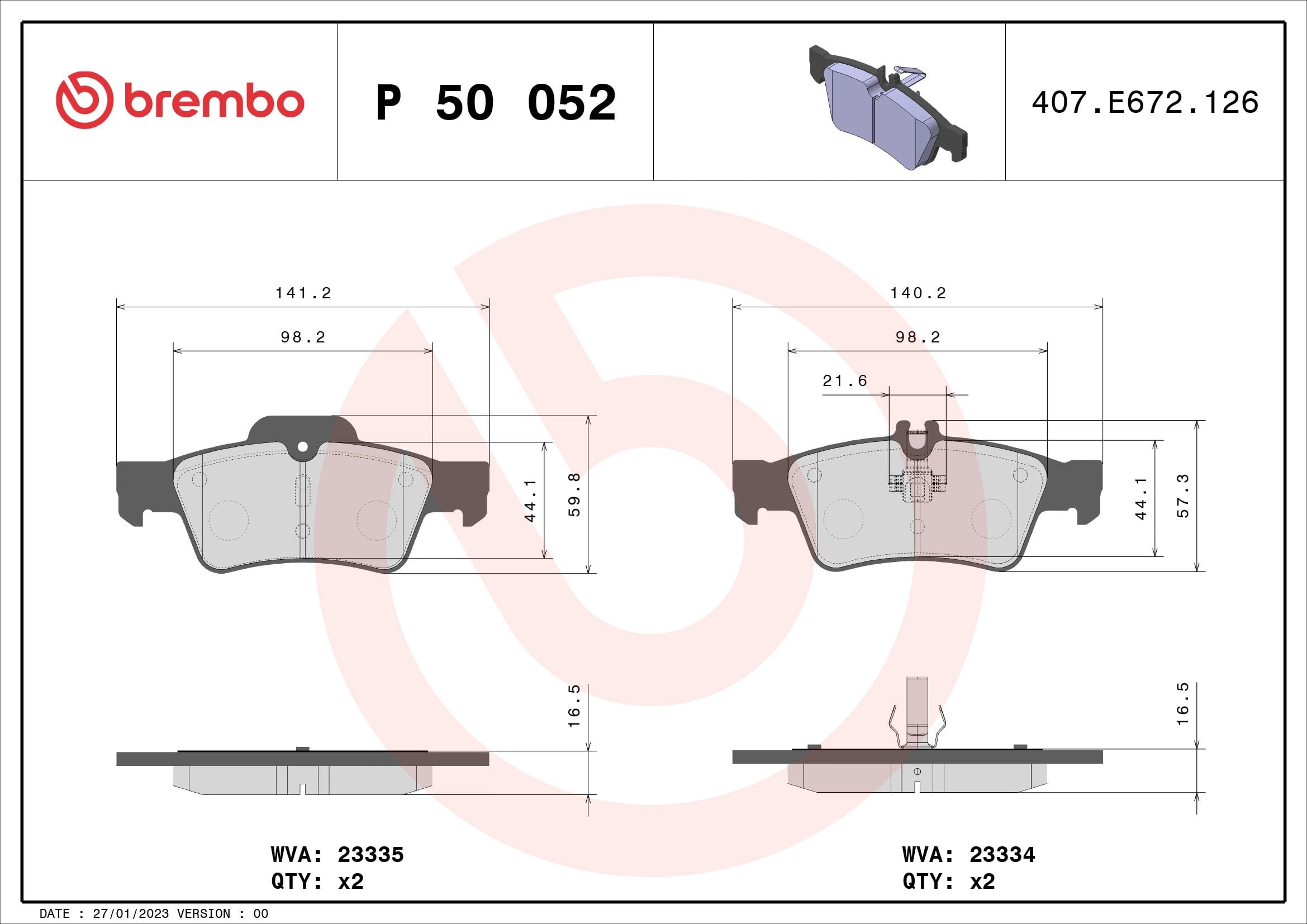 BREMBO P50052 Fren Balatası 0004208904 uygun fiyat hızlı kargo
