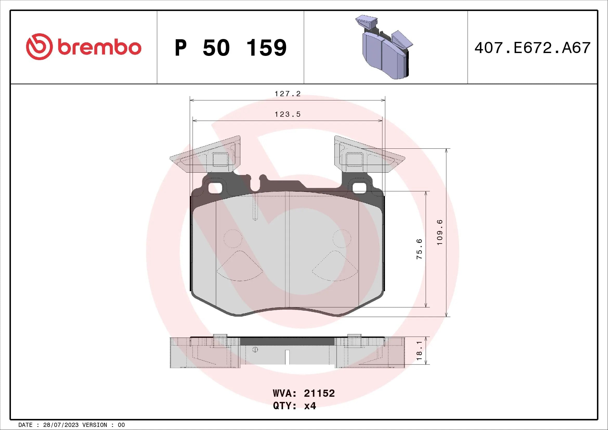 BREMBO P50159 Fren Balatası 0004206502 uygun fiyat hızlı kargo