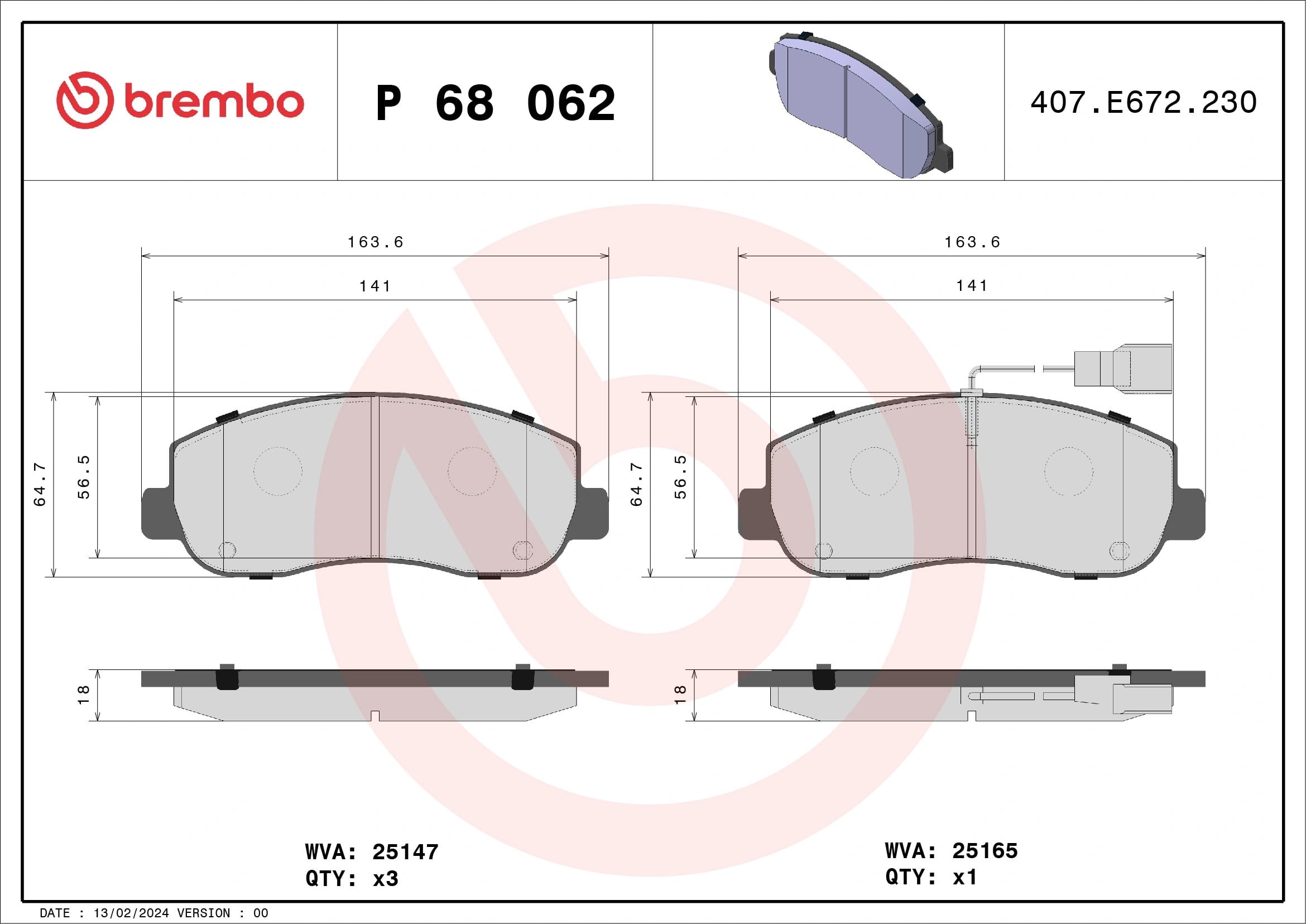 BREMBO P 68 062 Fren Balatası 4106000Q0L uygun fiyat hızlı kargo